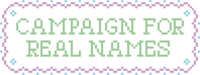 Campaign for real names logo
